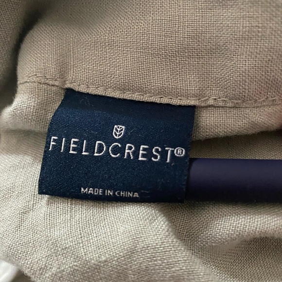 Fieldcrest 100% Linen King Size Sage Color Duvet Cover - Picture 3 of 6